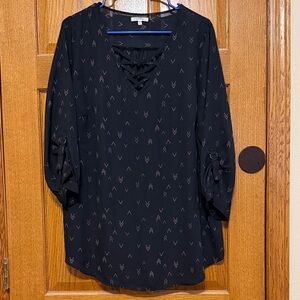 Maurices Black Pattern Shirt